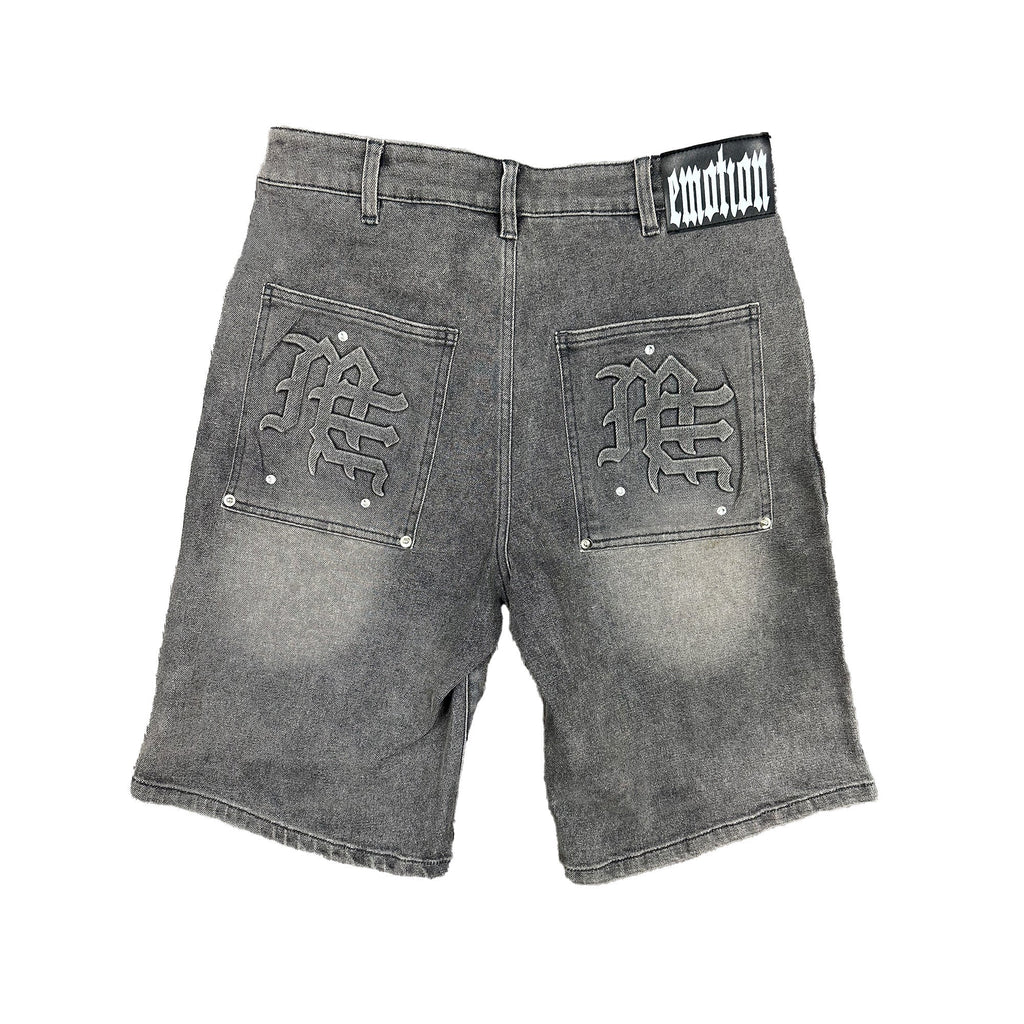 ‘Paisley’ Denim Grey Shorts