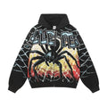 Vale Forever "Valley Fest Spider" Vintage Zip-Up Hoodie (Black)
