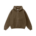 Kanye West-Inspired Heavyweight Fleece Zip-Up Hoodie – Olive
