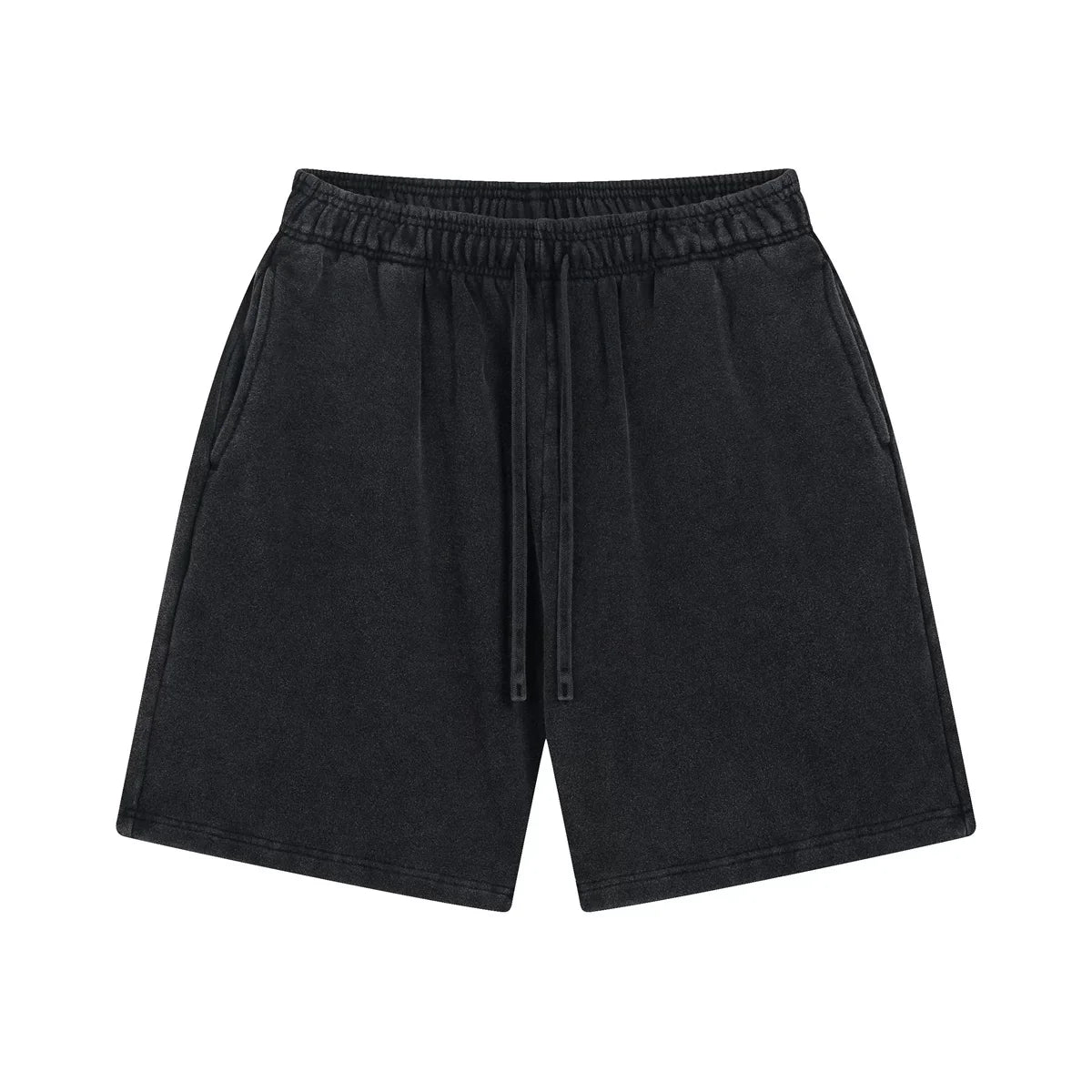 Kanye Heavyweight Vintage Washed Streetwear Shorts – Washed Black
