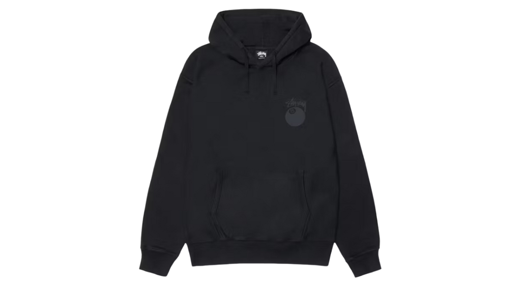 Stussy 8 Ball Pigment Dyed Hoodie Black